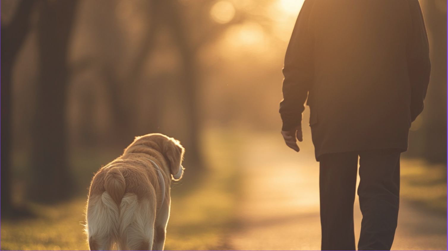 Elderly man with his dog